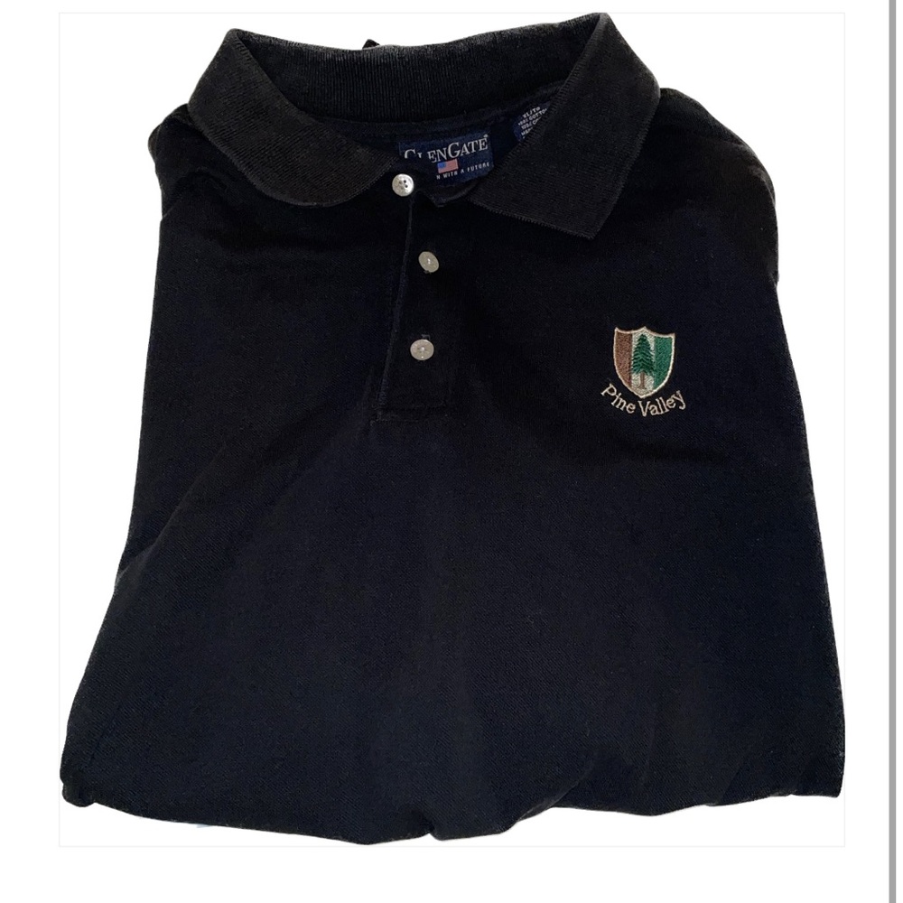 Vintage golf polo black XL pine valley